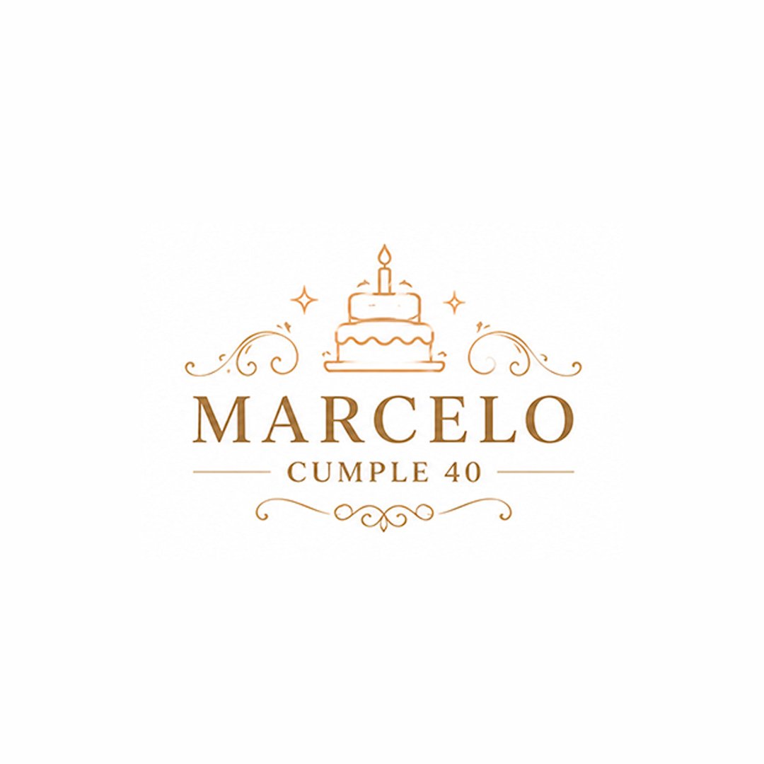 Logo diseñado a medida para un cumpleaños