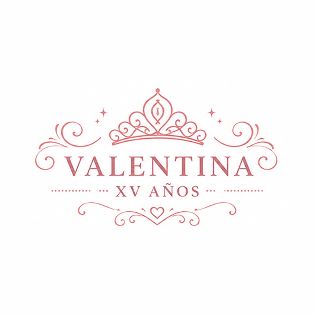 Logo diseñado a medida para una fiesta de 15 años
